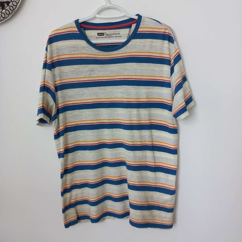 Levi's Men's Blue/Yellow Short Sleeve Tee Size M US